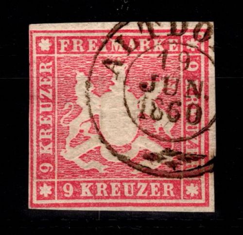 Württemberg 14 gestempelt #DEL64