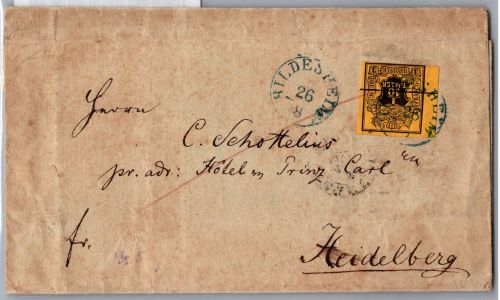 Hannover 5 auf Brief als Einzelfrankatur vom Seitenrand #DEM87