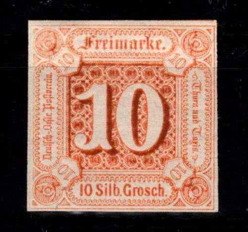 Thurn & Taxis 19 mit Falz signiert Friedmann #DEN27