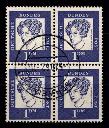 BRD 361 y gestempelt im 4er Block #DEE64