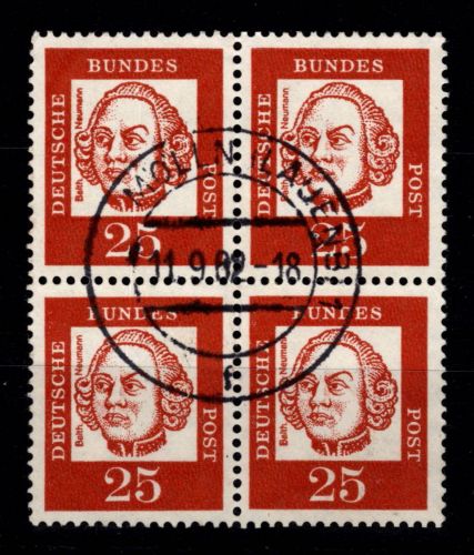 BRD 353 y gestempelt im 4er Block #DEE68