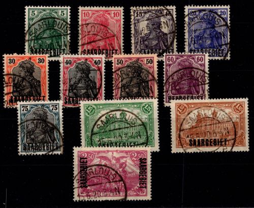 Saargebiet 32-43 gestempelt