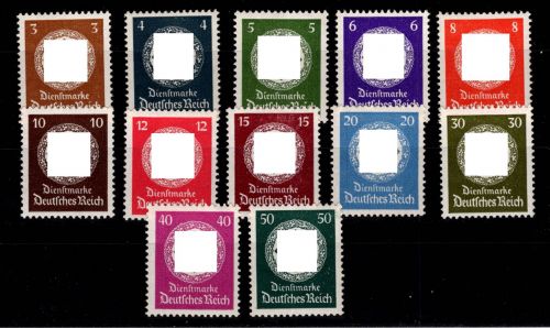 Deutsches Reich Dienstmarken 166-177 postfrisch ohne Wasserzeichen #DEF29