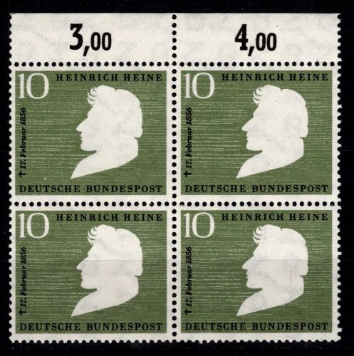 BRD Bund 229 OR postfrisch im 4er Block #DEF53