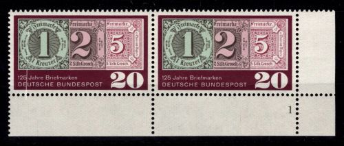 BRD Bund 482 FN 1 postfrisch im waagerechten Paar #DEF57