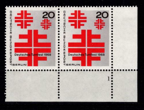 Berlin 321 FN 1 postfrisch im waagerechten Paar #DEF59