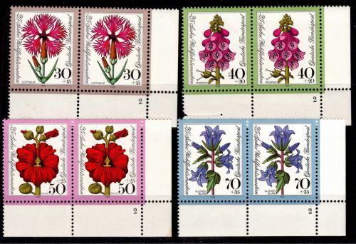 BRD Bund 818-821 FN 2 postfrisch im waagerechten Paar #DEF63