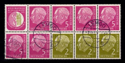 BRD H-Blatt 6 gestempelt ohne Rand #DEF72