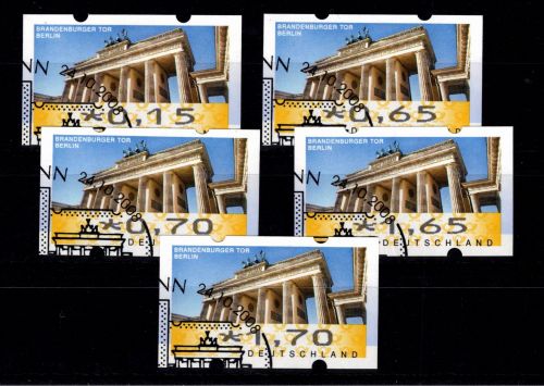 BRD Automatenmarken 6 VS 1 Ersttag gestempelt ATM #DEF91