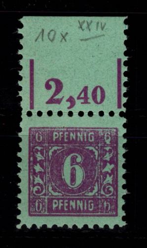 SBZ 10 x XXIV postfrisch Plattenfehler #DEQ08