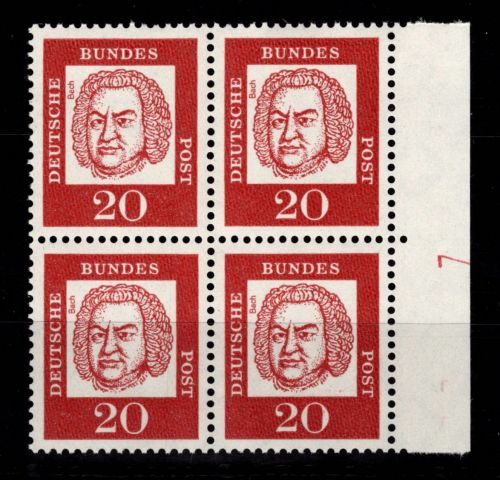 BRD Bund 352 x DZ 7 postfrisch im 4er Block #DEQ21