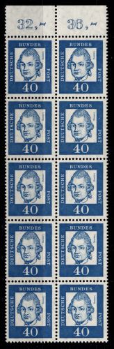 BRD Bund 355 x OR postfrisch im 10er Block #DEQ22