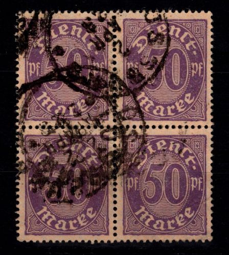 Deutsches Reich Dienstmarken 29 gestempelt im 4er Block #DEQ77