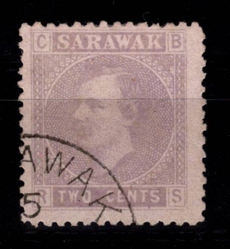 Malaiische Staaten Sarawak 3 gestempelt #DER25
