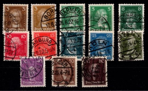 Deutsches Reich 385-397 gestempelt
