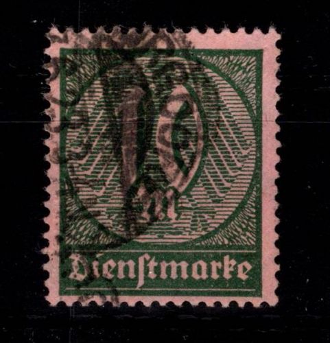 Deutsches Reich Dienstmarken 68 b gestempelt geprüft Infla Berlin #DES25