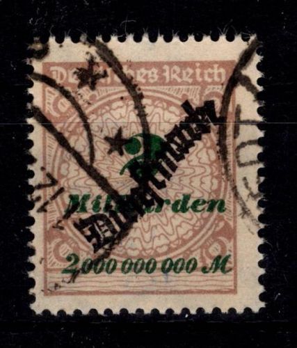 Deutsches Reich Dienstmarken 84 gestempelt geprüft Infla Berlin #DES31