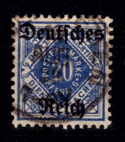 Deutsches Reich Dienstmarken 55 Y gestempelt geprüft Infla Berlin #DES38