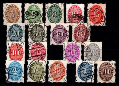 Deutsches Reich Dienstmarken 114 X- 131 X gestempelt #DES41