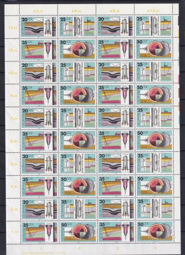 DDR-Zusammendruckbogen Michel 2557-2560 komplett mit DV 1 postfrisch #OL014