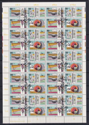 DDR 2557-2560 gestempelt ZD-Bogen komplett mit DV 4 #OL015