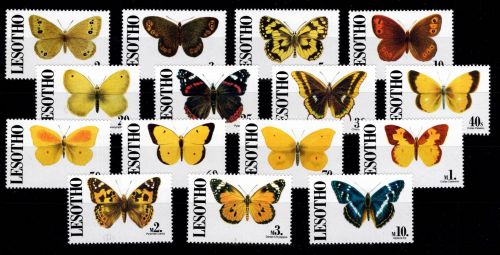 Lesotho 895-909 I postfrisch Schmetterling #OV216