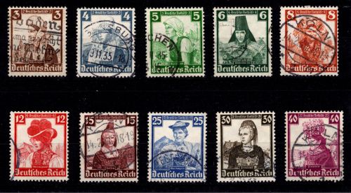 Deutsches Reich 398-401 gestempelt #OV230