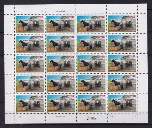 USA 2754 postfrisch als Kleinbogen, Pferde #OV240