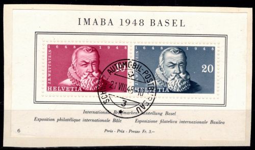 Schweiz Block 13 gestempelt auf Briefstück #OV255