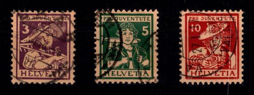 Schweiz 130-132 gestempelt