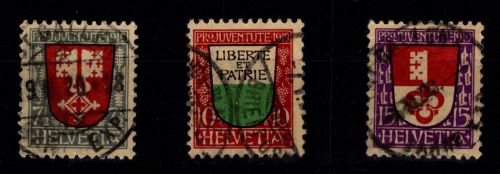 Schweiz 149-151 gestempelt