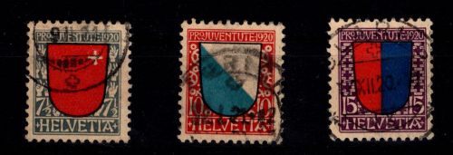 Schweiz 153-155 gestempelt