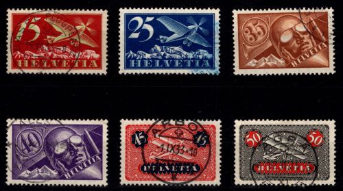 Schweiz 179-184 gestempelt #OV269