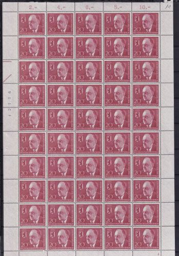 Berlin 192 postfrisch als 50er Bogen #OV342