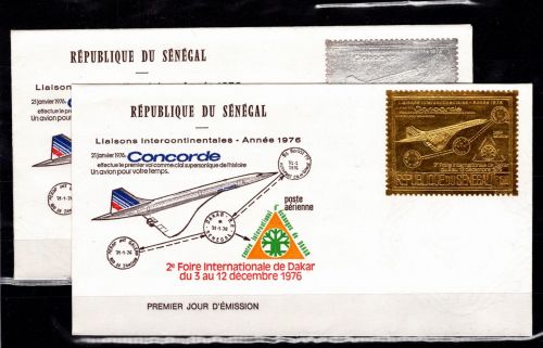 Senegal 621-622 als FDC, Linienflug Paris-Dakar-Rio de Janeiro #OV352