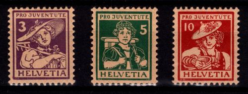 Schweiz 130-132 mit Falz #OV389