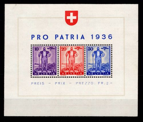 Schweiz Block 2 postfrisch #OV399