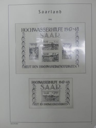 Saarland postfrisch teilbesammelt auf Leuchtturm Seiten #MA423