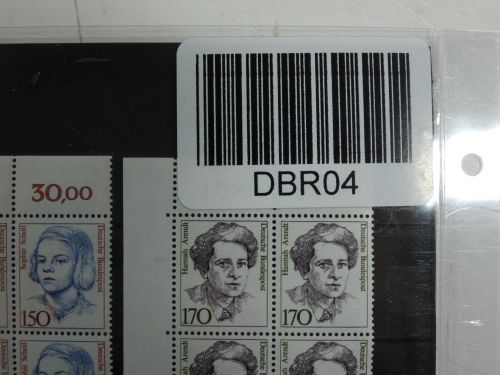 BRD Bund Dauerserie Frauen ex 5-500 Pfennig postfrisch Ecke 1 Viererblock #DBR04