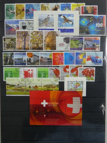 Schweiz Jahrgang 2009 1-3 Quartal gestempelt mit Ersttagsstempel #DBQ99