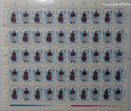 DDR ZD-Bogen 1074-1075 postfrisch Bogen ungefaltet #DET19