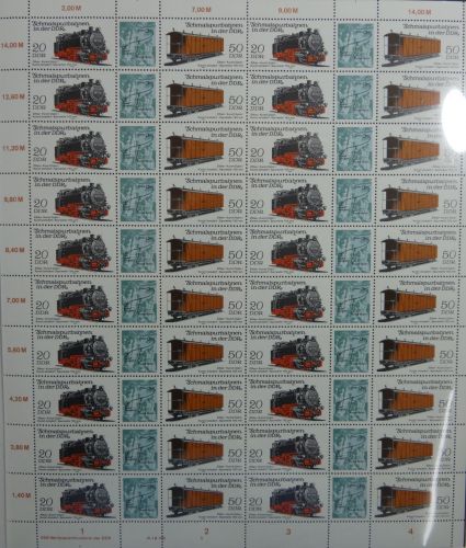 DDR 2793+2795 postfrisch ZD-Bogen mit DV 3 Eisenbahn #OL016
