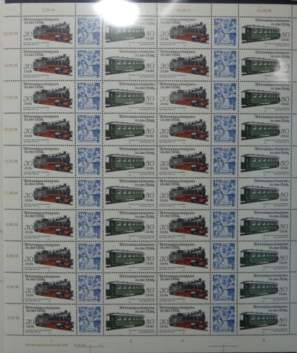 DDR 2864-2867 postfrisch ZD-Bogen komplett mit DV 2, unbeschriftet #OL020