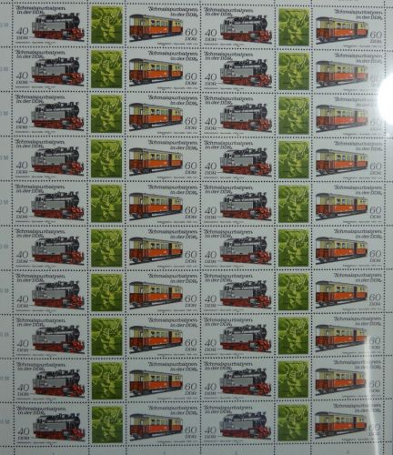 DDR 2865-2866 postfrisch ZD-Bogen komplett mit DV 3, unbeschriftet #OL021