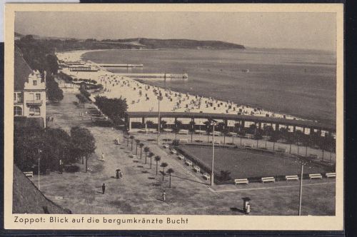 Ak Danzig Zoppot Bucht Seehotel Sonderstempel 19.9.1939 #DBQ17