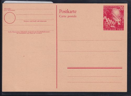 BRD Bund PSO 2 als Ganzsache ungelaufen #DBQ29