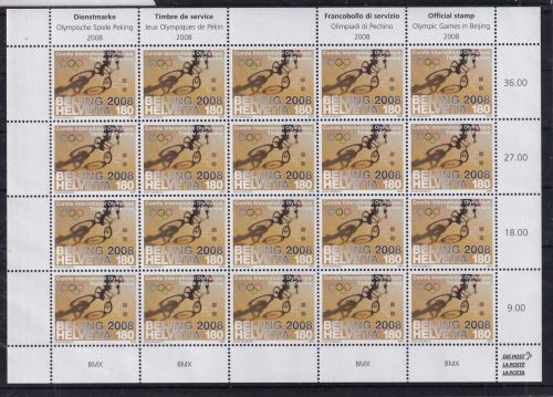 Schweiz Internationales Olympisches Kommitee 6 postfrisch im Kleinbogen #DBR01