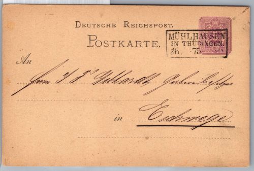 Deutsches Reich P 5 als Ganzsache nachverwendeter Preußen Stempel #DCG63
