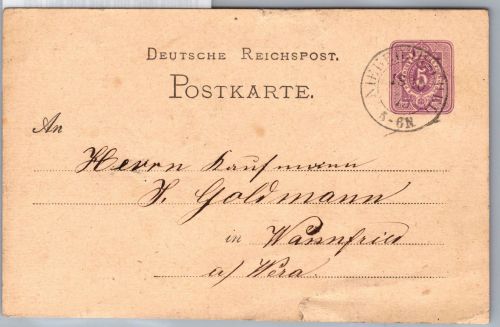 Deutsches Reich P 5 als Ganzsache nachverwendeter Preußen Stempel #DCG64
