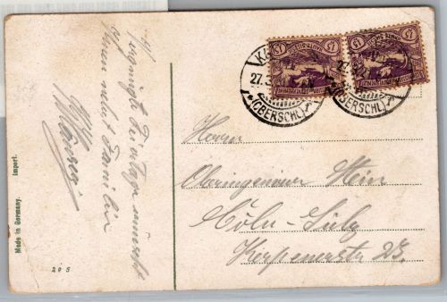 Oberschlesien 17 auf Postkarte als Mehrfachfrankatur #DCG98